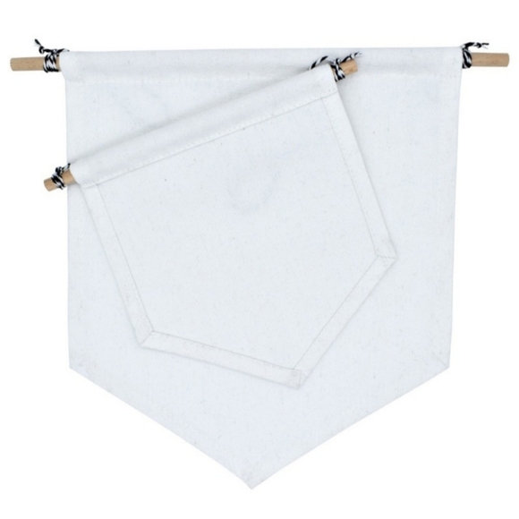 Blank Cotton Hanging Pennant Banner ✴ - Picture 5 of 8